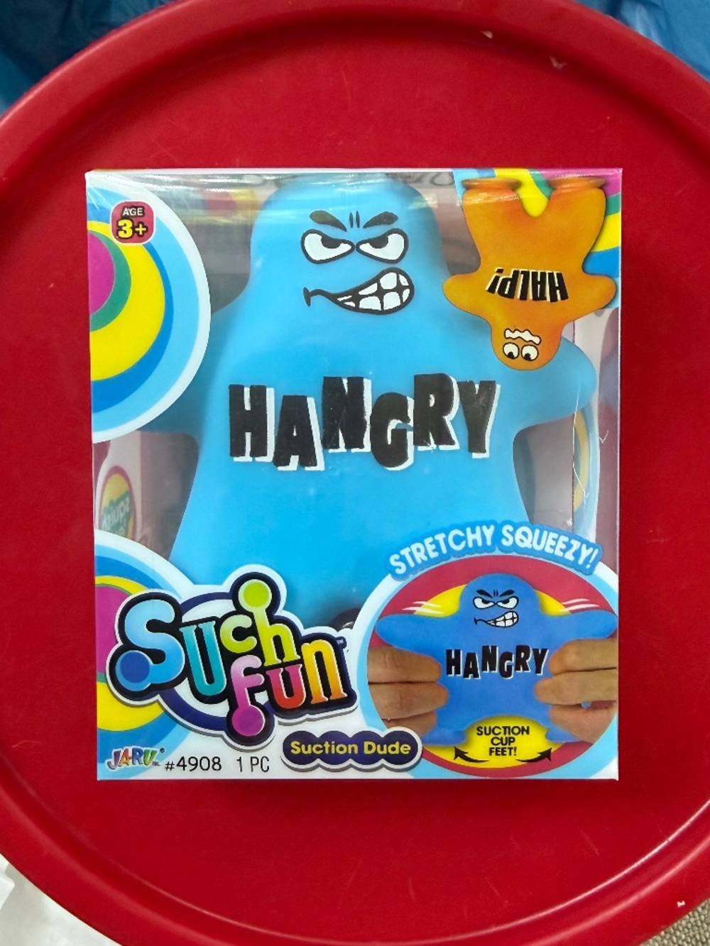 Jaru Suction Dude Blue - Hangry Stretchy Squeezy Fidget Toy (Model 4908) squishy